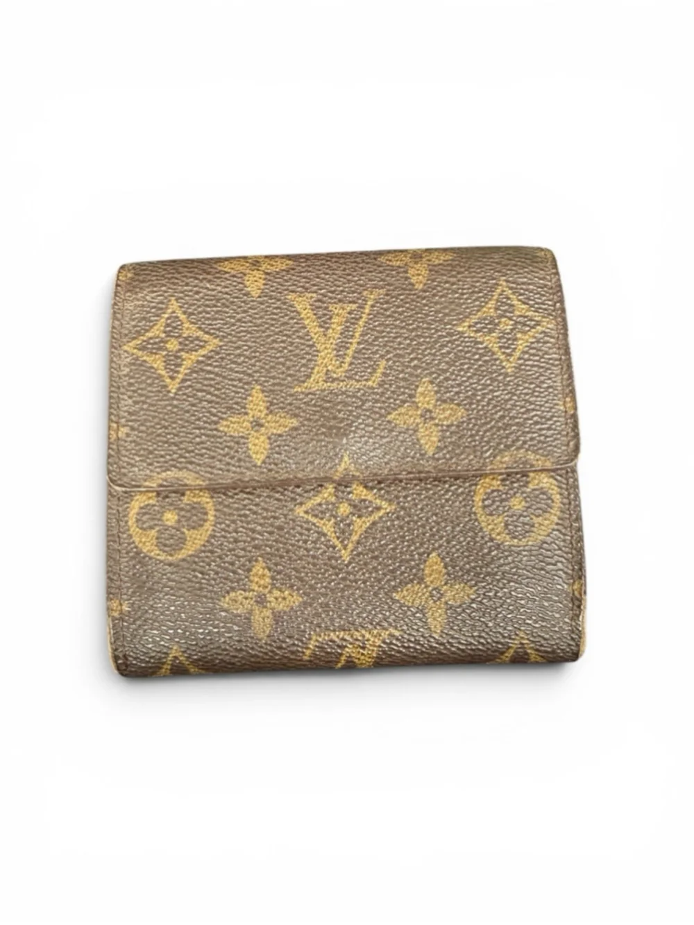Authentic LOUIS VUITTON Monogram Portefeiulle Elise Double Snap Trifold Wallet